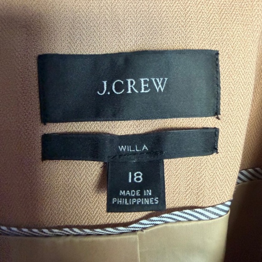 J.Crew Blazer Willa Italian City Wool Blend Work Quiet Luxury Classic Size 18 - Picture 7 of 9
